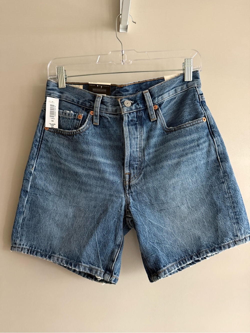Levi's 501 Mid-Thigh Women's Shorts | 25 | Medium Wash - Blue Beauty | NWT